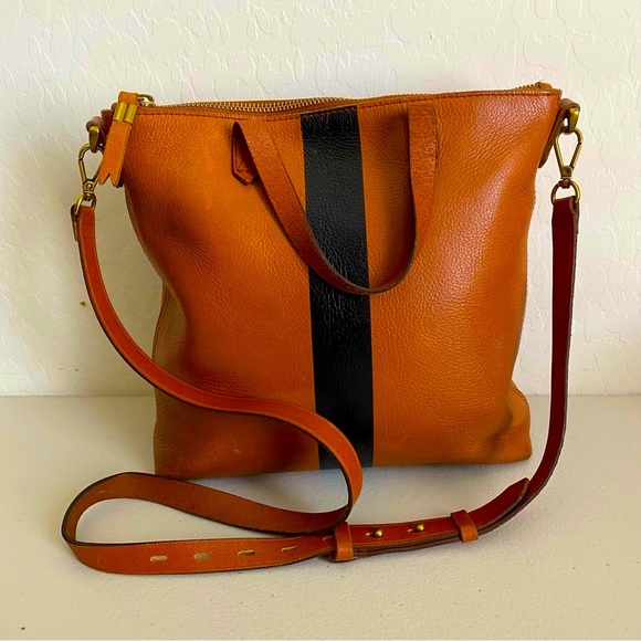 Madewell Bags Madewell Zip Top Crossbody Tote English Saddle Poshmark